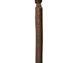 1196 Charles Marion Russell (1864-1926) "Ho Ho Hayeeeee" or "Nancy's Hikin' Stick," 1964 Patinated bronze Edition: 14/50 Signed, numbered, titled, and dated in the casting: BY C.M. RUSSELL; foundry mark: © DICK FLOOD 12.5" H x 3.5" Dia. Estimate: $1,000 - $2,000