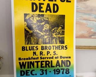 Grateful Dead Concert Poster New Years Eve 1978 Winterland 14"x22- $30