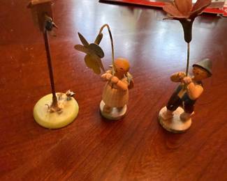 Vintage East Germany Wood Figurines Erzgebirger- $30/set of 3