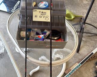 $15- 2 poles and tackle box