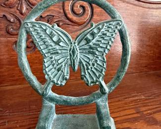 Cast Iron Butterfly Bookend- $8