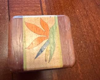 Wooden trinket box- $8