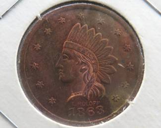 Lot 14. 1863 Civil War era token from John Schuh's New York Saloon at 88 First Ave