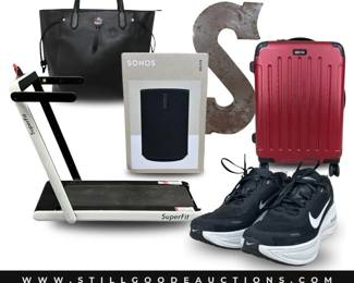 Tool boxes, jade trees, Precious Moments, kitchen tools, Dooney & Bourke, pots and pans, appliances, Martha Stewart kitchen storage, Cuisinart, cast iron cookware, Tommy Bahama, filing cabinet, and much more!