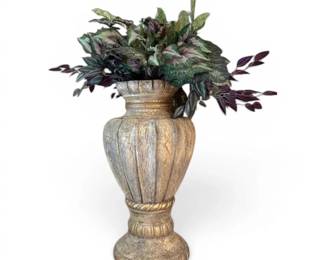 Decorative Urn Planter Faux Plant