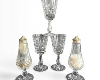 Waterford Crystal Goblets and Salt Pepper Shakers
