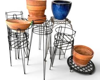 Metal Planter Stands Pots