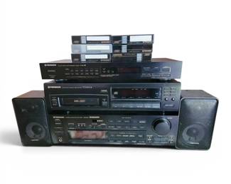 Pioneer Sound System Amplifier VSA910, 6 Disc Player PDM502, Synthesizer F55 Realistic Speakers