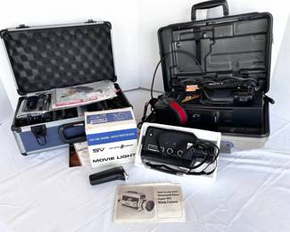 Sony Video 8 AF Camera, Honeywell Super 8 Movie Camera, Sony Digital Cam Recorder