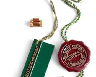 Rolex 18k Yellow Gold Watch Extender Hang Tags