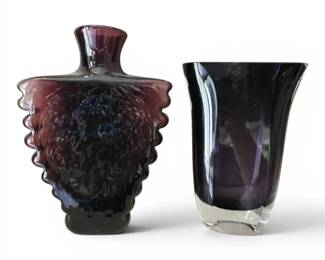 Purple Vases One Block Crystal