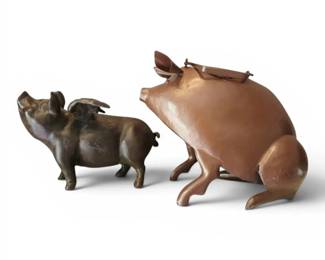 Cast Iron Pig Metal Pig Watering Can