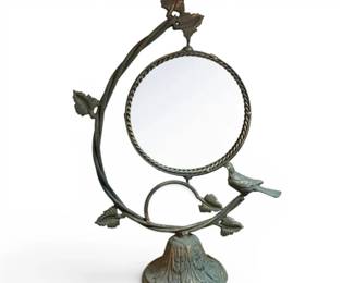 Vanity Mirror w Bird Leaf Details
