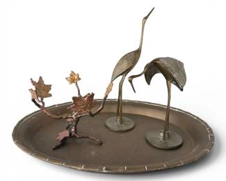 Brass Crane Figurines More Brass Decor