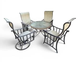 Outdoor Glass Table Chairs