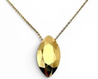 18k Gold Tiffany Co. Peretti Faceted Diamond Shape Pendant Necklace w COA