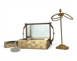 Brass Mirror Tray, Tissue Box, Soap Dish More