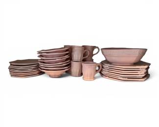 JCPenney Pink Plates, Bowls, Cups