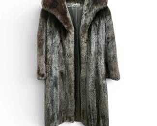 Vintage Black Mink Fur Coat