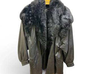 J. Percy for Marvin Richards Leather Fur Jacket