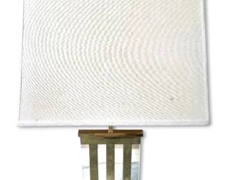 Table Lamp w GoldToned Base Powers On