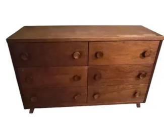 6-Drawer Vintage Wood Dresser