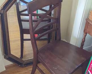 Vintage Chair, Octagon Wall Mirror