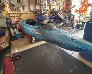 Lot #4 Pelican Premium Mission 100 Sit-In Kayak 10ft Blue RAM-X Single Paddling