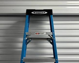 Lot #80 Werner 6ft Fiberglass Step Ladder + Aluminum Multi-Position Ladder 2-Piece Lot