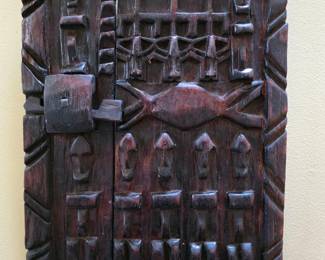 195 HandCarvedWoodenDogonGranaryDoorFromTheDogonPeopleOfMali