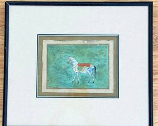 114 IndianRoyalStallionMiniaturePainting