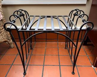 183 MultipurposeWroughtIronBenchPlantStandOutdoorUse