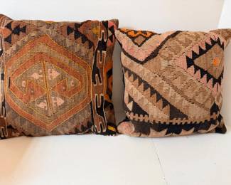 74 2100WoolOldKilimRugThrowPillows