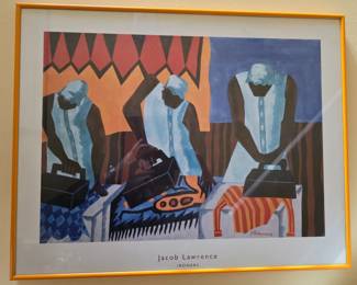 179 IronersByAfricanAmericanArtistJacobLawrenceFramedPrint