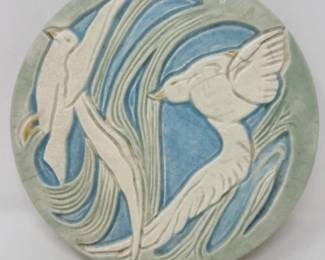 153 1943RookwoodArtPotterySeagullTileTrivet