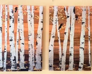 5 2CopperPatinaTriptychPaintingsbyArtistAprilBower