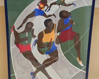 50 TheRunnersByRenownedAfricanAmericanArtistJacobLawrence