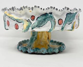 98 HandmadeCeramicPedestalBowl