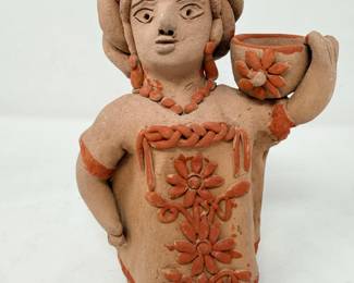 155 VintageMexicanFolkArtClayFigurineFromOaxaca