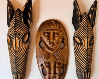 72 3KenyanTribalandZebraWallHangings