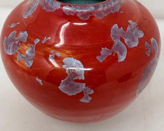 108 WheelThrownCeramicCrystallineGlazeArtVase