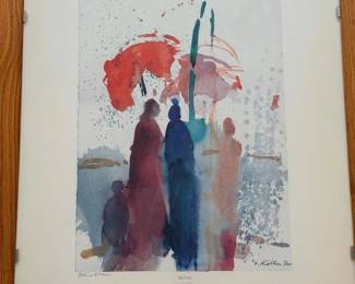 243 UnderTheSunshadeLELithoSignedbyOscarKollar