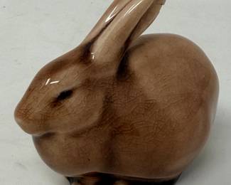 154 1946RookwoodPotteryGlazedCeramicRabbitFigurine