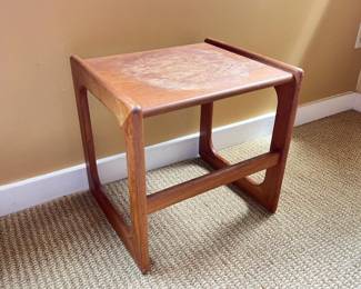 31 DanishMidCenturyModernTeakWoodSideTable