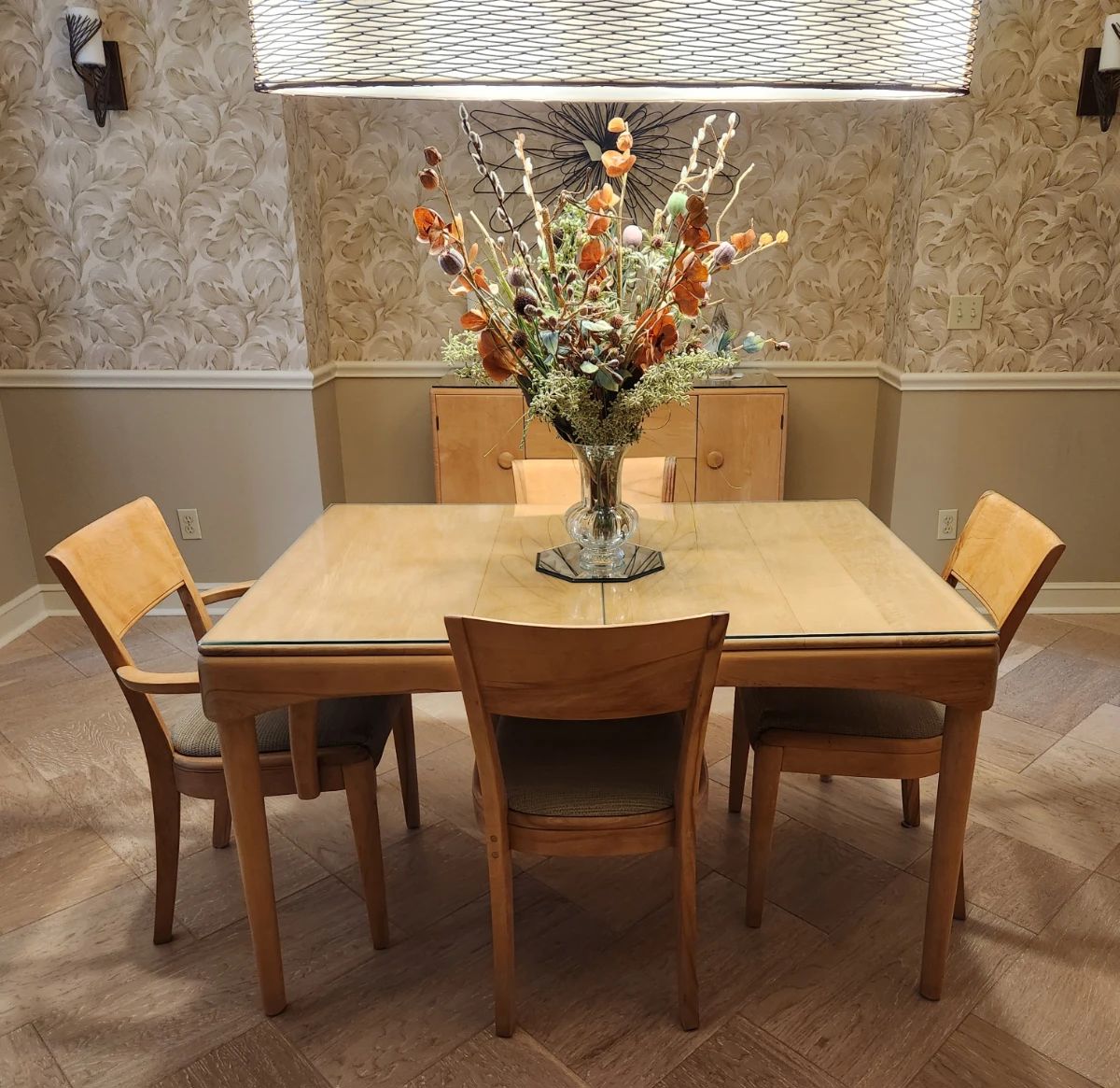 Vintage Heywood Wakefield MCM Dining Table & Chairs