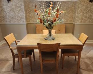Vintage Heywood Wakefield MCM Dining Table & Chairs