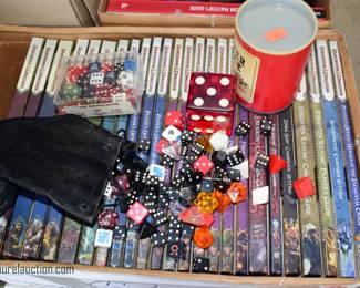 Collection of Dungeons and Dragons Role Playing Books & Die