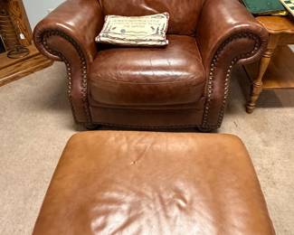 Leather chair and couch