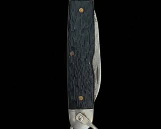 Vintage Utica Featherweight Blade Pocket Knife with Black Handle