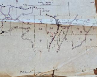 HandDrawn Map of Aluminum Plant Road, Hot Springs County, Arkansas
